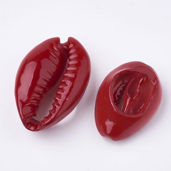 PandaHall Spray Paint Cowrie Shell Beads, Two Tone, No Hole/Undrilled, Dark Red, 20~25x14~16x5~7mm Cowrie Shell Shell Shape Red
PandaHall Spray Paint Cowrie Shell Beads, Two Tone, No Hole/Undrilled, Dark Red, 20~25x14~16x5~7mm Cowrie Shell Shell Shape Red