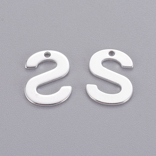 PandaHall 201 Stainless Steel Charms, Letter, Silver Color Plated, Letter.S, 11x8.5x0.7mm, Hole: 1mm 201 Stainless Steel Letter S
PandaHall 201 Stainless Steel Charms, Letter, Silver Color Plated, Letter.S, 11x8.5x0.7mm, Hole: 1mm 201 Stainless Steel Letter S