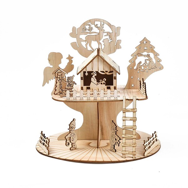 PandaHall DIY Christmas Style Hand Painting 3D Courtyard Crafts Assembly Kit, with Unfinished Wooden House, Angel, Christmas Trees, Reindeer...
PandaHall DIY Christmas Style Hand Painting 3D Courtyard Crafts Assembly Kit, with Unfinished Wooden House, Angel, Christmas Trees, Reindeer...
