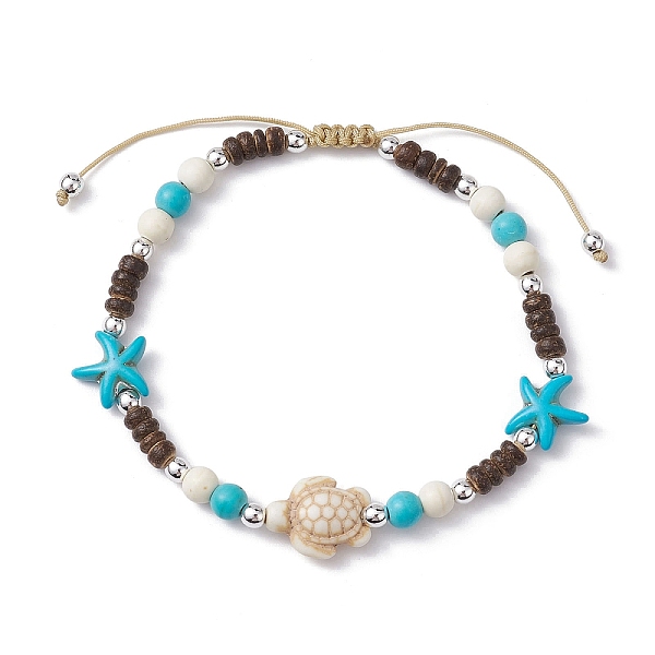PandaHall Starfish & Tortoise Synthetic Turquoise Braided Bead Anklets, Nylon Cord Adjustable Bracelets, Floral White, Inner Diameter...
PandaHall Starfish & Tortoise Synthetic Turquoise Braided Bead Anklets, Nylon Cord Adjustable Bracelets, Floral White, Inner Diameter...