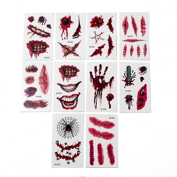 PandaHall 10Pcs 10 Style Halloween Horror Realistic Bloody Wound Stitch Scar Removable Temporary Water Proof Tattoos Paper Stickers..., Red
PandaHall 10Pcs 10 Style Halloween Horror Realistic Bloody Wound Stitch Scar Removable Temporary Water Proof Tattoos Paper Stickers..., Red