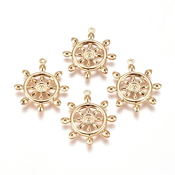 PandaHall 304 Stainless Steel Pendants, Helm, Real 24K Gold Plated, 24x21x2mm, Hole: 1mm 304 Stainless Steel Anchor & Helm
PandaHall 304 Stainless Steel Pendants, Helm, Real 24K Gold Plated, 24x21x2mm, Hole: 1mm 304 Stainless Steel Anchor & Helm