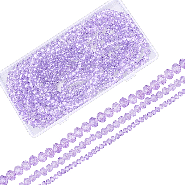 PandaHall SUPERFINDINGS 9 Strands 3 Size Baking Paint Glass Beads Strands Faceted 4/6/8mm Lilac Rondelle Crystal Glass Beads Pearl Luster..., Purple
PandaHall SUPERFINDINGS 9 Strands 3 Size Baking Paint Glass Beads Strands Faceted 4/6/8mm Lilac Rondelle Crystal Glass Beads Pearl Luster..., Purple