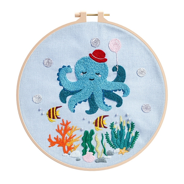 PandaHall DIY Embroidery Kit, including Embroidery Needles & Thread, Cotton Cloth, Octopus, 290x290mm Cotton Octopus
PandaHall DIY Embroidery Kit, including Embroidery Needles & Thread, Cotton Cloth, Octopus, 290x290mm Cotton Octopus