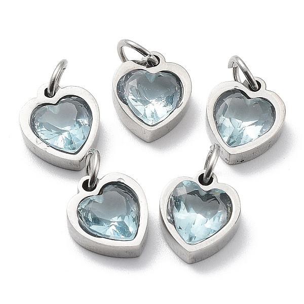 PandaHall 304 Stainless Steel Pendants, with Cubic Zirconia and Jump Rings, Single Stone Charms, Heart, Stainless Steel Color, Light Sky...
PandaHall 304 Stainless Steel Pendants, with Cubic Zirconia and Jump Rings, Single Stone Charms, Heart, Stainless Steel Color, Light Sky...