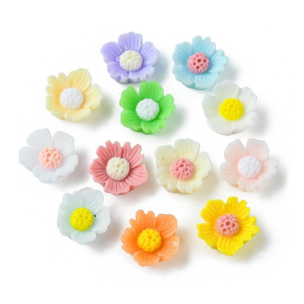 PandaHall Opaque Resin Cabochons, Flower, Mixed Color, 10.5~11x10.5x4mm Resin Flower Multicolor
PandaHall Opaque Resin Cabochons, Flower, Mixed Color, 10.5~11x10.5x4mm Resin Flower Multicolor