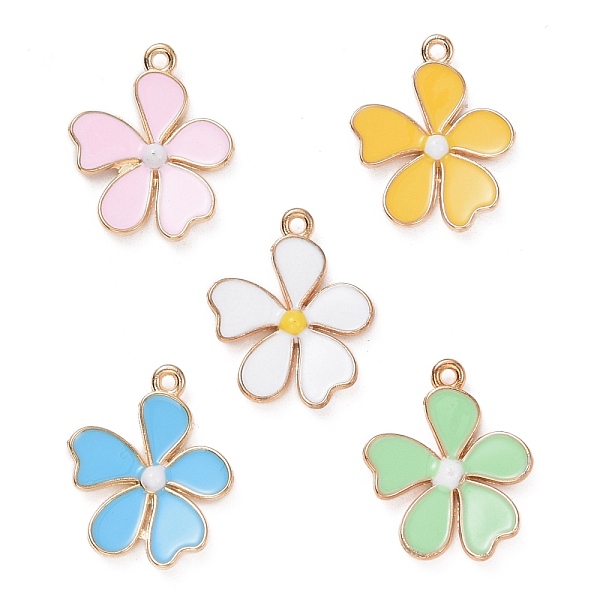 PandaHall Alloy Enamel Pendants, Flower, Light Gold, Mixed Color, 20x18x3mm, Hole: 1.4mm Alloy+Enamel Flower Multicolor
PandaHall Alloy Enamel Pendants, Flower, Light Gold, Mixed Color, 20x18x3mm, Hole: 1.4mm Alloy+Enamel Flower Multicolor