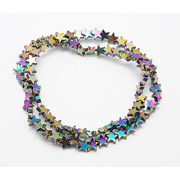 PandaHall Non-Magnetic Synthetic Hematite Beads Strands, AB Color, Christmas Star, Colorful, Size: about 6mm in diameter, 2mm thick, hole...
PandaHall Non-Magnetic Synthetic Hematite Beads Strands, AB Color, Christmas Star, Colorful, Size: about 6mm in diameter, 2mm thick, hole...
