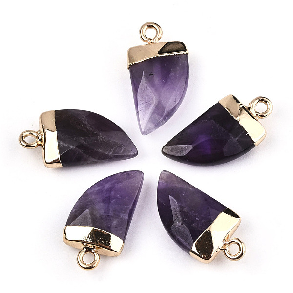 PandaHall Natural Amethyst Pendants, Top Light Gold Plated, with Iron Loop, Scabbard, Faceted, 20x10.5x5mm, Hole: 1.8mm Amethyst Horn
PandaHall Natural Amethyst Pendants, Top Light Gold Plated, with Iron Loop, Scabbard, Faceted, 20x10.5x5mm, Hole: 1.8mm Amethyst Horn