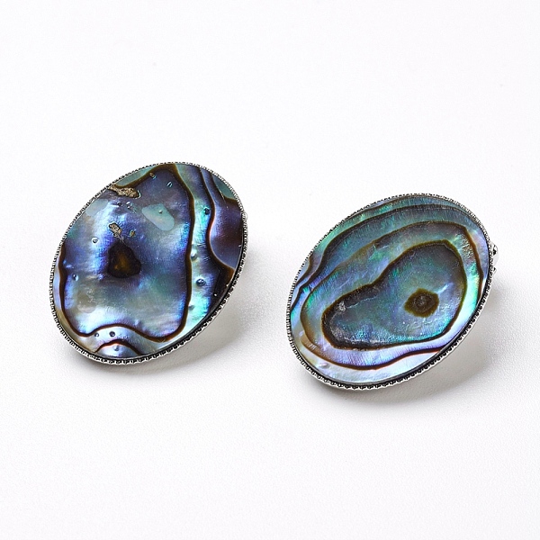 PandaHall Natural Abalone Shell/Paua ShellOval Clip-on Earrings, with Brass Findings, Platinum, Colorful, 21x16x11mm Shell
PandaHall Natural Abalone Shell/Paua ShellOval Clip-on Earrings, with Brass Findings, Platinum, Colorful, 21x16x11mm Shell