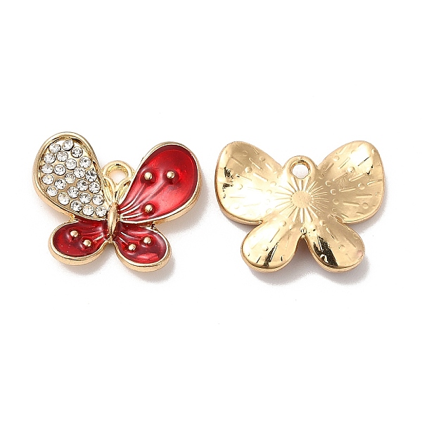 PandaHall Alloy Enamel Pendants, with Rhinestone, Cadmium Free & Nickel Free & Lead Free, Golden, Butterfly Charm, FireBrick, 16.5x19.5x3mm..., Red
PandaHall Alloy Enamel Pendants, with Rhinestone, Cadmium Free & Nickel Free & Lead Free, Golden, Butterfly Charm, FireBrick, 16.5x19.5x3mm..., Red