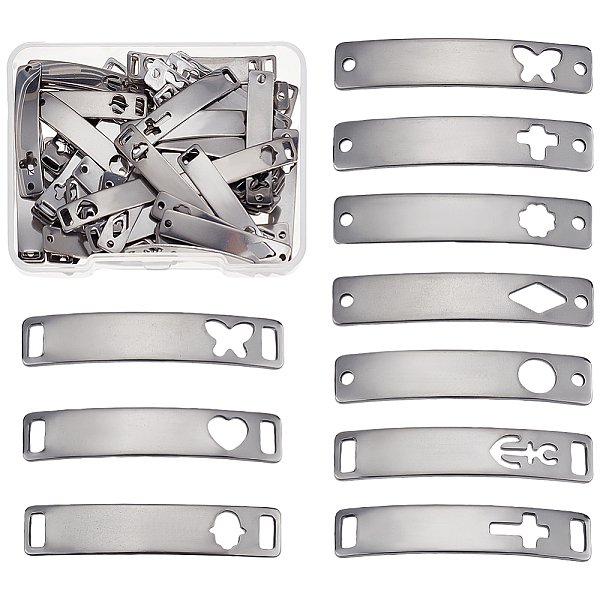 PandaHall 60Pcs 10 Styles 201 Stainless Steel Connector Charms, Curved Rectangle Links with Hollow Pattern, Mixed Shapes, Stainless Steel...
PandaHall 60Pcs 10 Styles 201 Stainless Steel Connector Charms, Curved Rectangle Links with Hollow Pattern, Mixed Shapes, Stainless Steel...