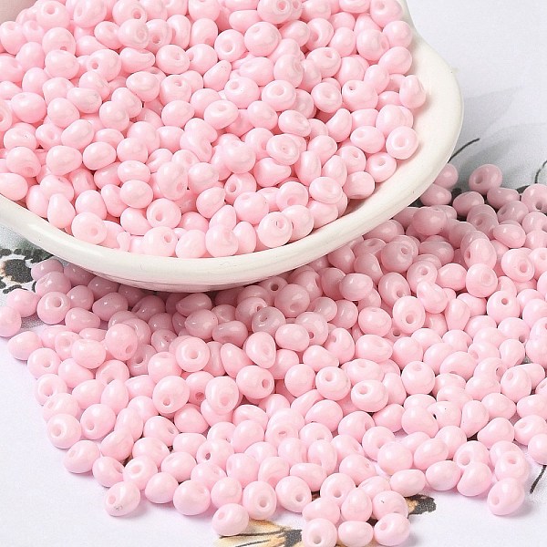 PandaHall 6/0 Opaque Baking Paint Glass Seed Beads, Teardrop, Pink, 4.5~5x4x3~3.5mm, Hole: 0.9mm, about 5625Pcs/Pound Glass Teardrop Pink
PandaHall 6/0 Opaque Baking Paint Glass Seed Beads, Teardrop, Pink, 4.5~5x4x3~3.5mm, Hole: 0.9mm, about 5625Pcs/Pound Glass Teardrop Pink