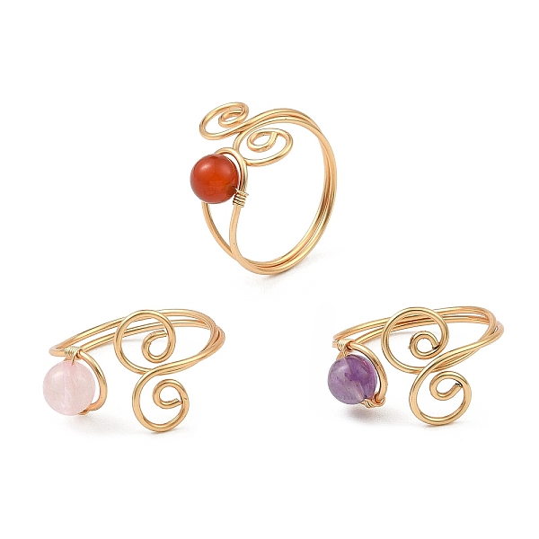 PandaHall Natural & Synthetic Mixed Gemstone Beaded Open Cuff Ring, Copper Wire Wrap Ring for Women, US Size 8 3/4(18.7mm) Mixed Stone
PandaHall Natural & Synthetic Mixed Gemstone Beaded Open Cuff Ring, Copper Wire Wrap Ring for Women, US Size 8 3/4(18.7mm) Mixed Stone