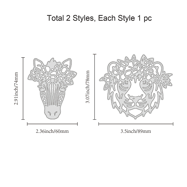 PandaHall GLOBELAND 2Pcs 2 Style Carbon Steel Cutting Dies Stencils, for DIY Scrapbooking/Photo Album, Decorative Embossing DIY Paper Card...
PandaHall GLOBELAND 2Pcs 2 Style Carbon Steel Cutting Dies Stencils, for DIY Scrapbooking/Photo Album, Decorative Embossing DIY Paper Card...