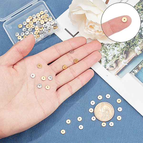 PandaHall UNICRAFTALE About 100pcs 2 Colors 6mm Disc Spacer Beads Vacuum Plating Beads Stainless Steel Loose Beads Disc Bead Findings for...
PandaHall UNICRAFTALE About 100pcs 2 Colors 6mm Disc Spacer Beads Vacuum Plating Beads Stainless Steel Loose Beads Disc Bead Findings for...