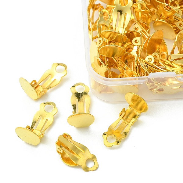 PandaHall 50Pcs Iron Clip-on Earring Settings, Flat Round, Golden, Tray: 10mm, 18x7mm, Hole: 3mm Iron Flat Round
PandaHall 50Pcs Iron Clip-on Earring Settings, Flat Round, Golden, Tray: 10mm, 18x7mm, Hole: 3mm Iron Flat Round