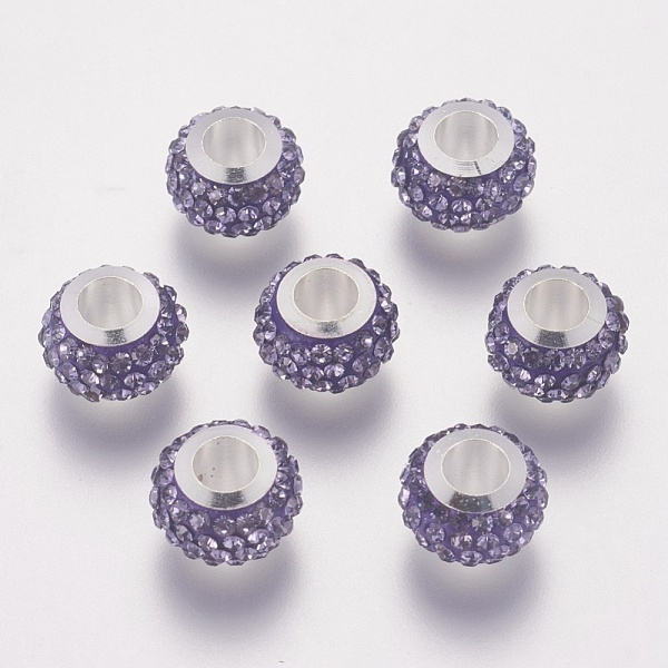 PandaHall 304 Stainless Steel European Beads, with Polymer Clay Rhinestone, Large Hole Beads, Rondelle, Tanzanite, 11x7.5mm, Hole: 5mm..., Purple
PandaHall 304 Stainless Steel European Beads, with Polymer Clay Rhinestone, Large Hole Beads, Rondelle, Tanzanite, 11x7.5mm, Hole: 5mm..., Purple