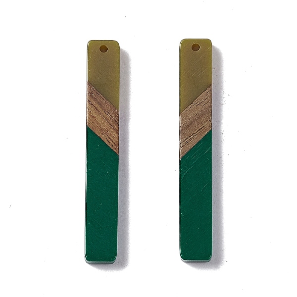 PandaHall Opaque Resin & Walnut Wood Big Pendants, Rectangle Charms, Dark Green, 52x7x3.5mm, Hole: 1.8mm Resin+Wood Rectangle
PandaHall Opaque Resin & Walnut Wood Big Pendants, Rectangle Charms, Dark Green, 52x7x3.5mm, Hole: 1.8mm Resin+Wood Rectangle