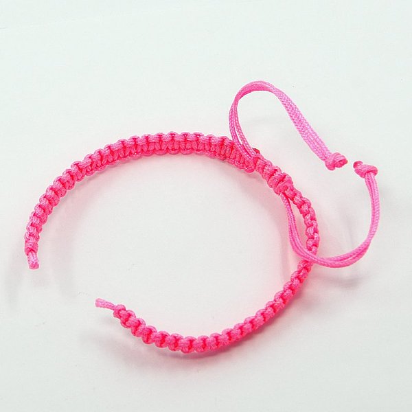 PandaHall Braided Nylon Cord for DIY Bracelet Making, Hot Pink, 100~110x5x2mm, Hole: 2~4mm Nylon
PandaHall Braided Nylon Cord for DIY Bracelet Making, Hot Pink, 100~110x5x2mm, Hole: 2~4mm Nylon