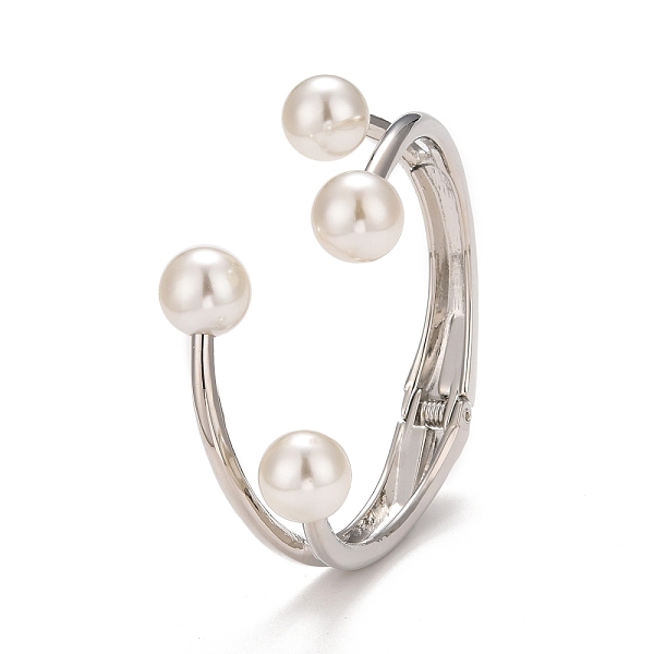 PandaHall Alloy Wire Wrap with Plastic Pearl Cuff Bangle, Wide Hinged Open Bangle for Women, Platinum, Inner Diameter: 1-7/8x2-1/2 inch...
PandaHall Alloy Wire Wrap with Plastic Pearl Cuff Bangle, Wide Hinged Open Bangle for Women, Platinum, Inner Diameter: 1-7/8x2-1/2 inch...