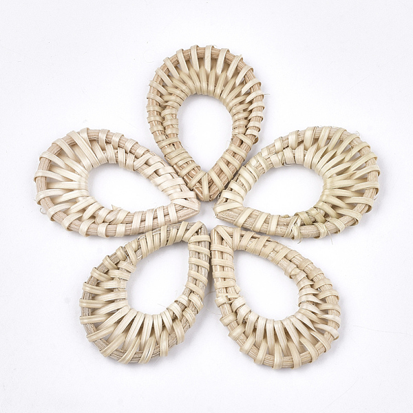 PandaHall Handmade Reed Cane/Rattan Woven Linking Rings, For Making Straw Earrings and Necklaces, teardrop, Antique White, 45~51x27~33x4~5mm..., Orange
PandaHall Handmade Reed Cane/Rattan Woven Linking Rings, For Making Straw Earrings and Necklaces, teardrop, Antique White, 45~51x27~33x4~5mm..., Orange