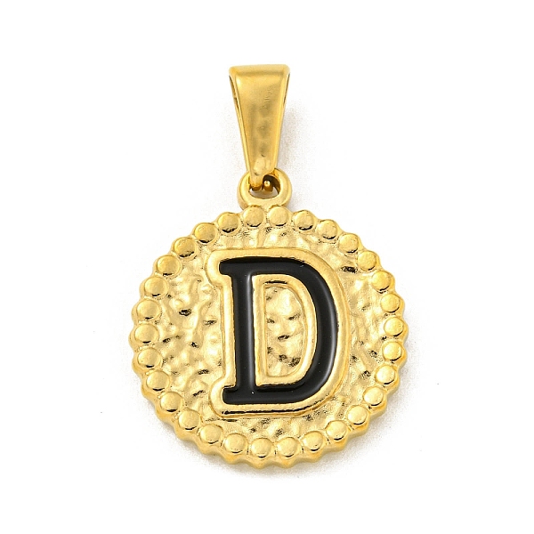PandaHall Ion Plating(IP) 304 Stainless Steel Enamel Pendants, Golden, Flat Round with Letter Charm, Letter D, 21x18x2mm, Hole: 8x3.5mm..., Black
PandaHall Ion Plating(IP) 304 Stainless Steel Enamel Pendants, Golden, Flat Round with Letter Charm, Letter D, 21x18x2mm, Hole: 8x3.5mm..., Black