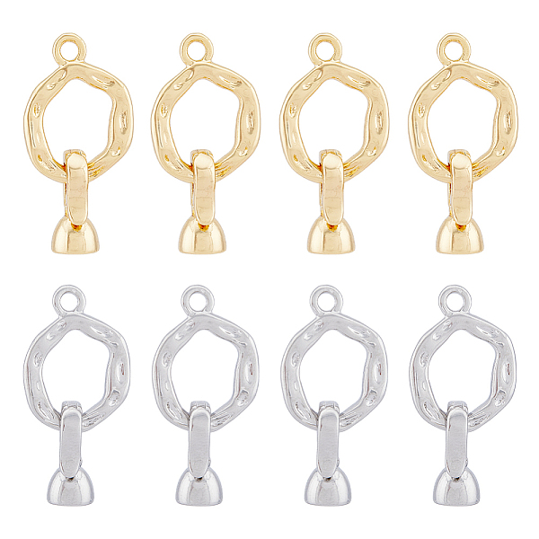 PandaHall DICOSMETIC 8 Sets 2 Colors Brass Fold Over Clasps, Textured Ring, Jewelry Making Findings, Platinum & Golden, Ring: 18x13x2mm...
PandaHall DICOSMETIC 8 Sets 2 Colors Brass Fold Over Clasps, Textured Ring, Jewelry Making Findings, Platinum & Golden, Ring: 18x13x2mm...