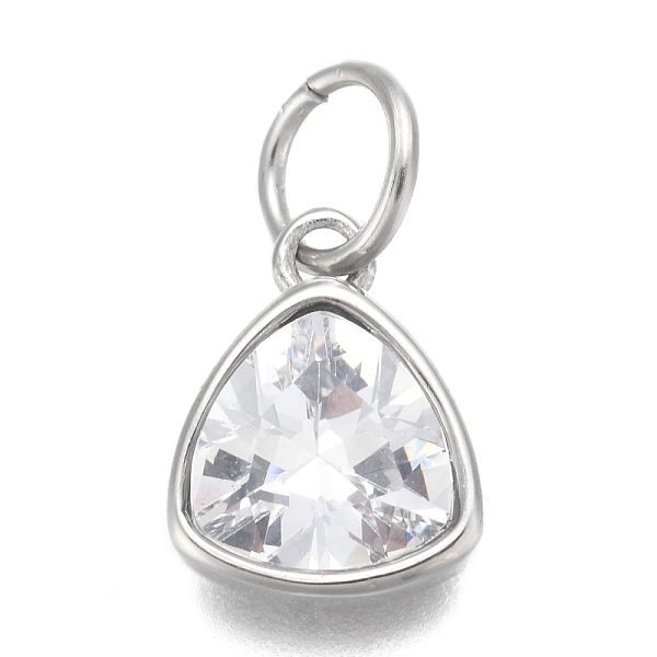 PandaHall 304 Stainless Steel Cubic Zirconia Pendant, Triangle, Stainless Steel Color, Clear, 12.5x9.5x5mm, Hole: 5mm Stainless Steel+Cubic...
PandaHall 304 Stainless Steel Cubic Zirconia Pendant, Triangle, Stainless Steel Color, Clear, 12.5x9.5x5mm, Hole: 5mm Stainless Steel+Cubic...