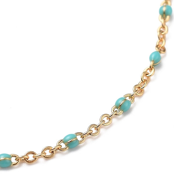 PandaHall Brass Cable Chain Bracelets, with Enamel and 304 Stainless Steel Lobster Claw Clasps, Real 18K Gold Plated, Dark Cyan, 7-1/4 inch...
PandaHall Brass Cable Chain Bracelets, with Enamel and 304 Stainless Steel Lobster Claw Clasps, Real 18K Gold Plated, Dark Cyan, 7-1/4 inch...