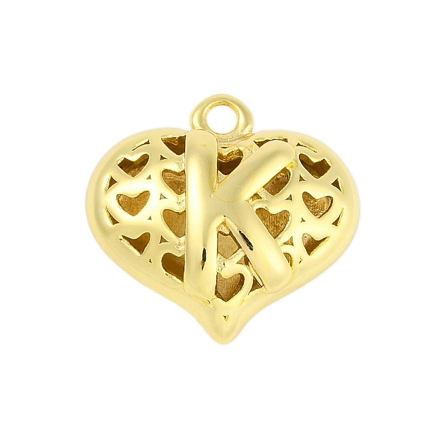 PandaHall Hollow Brass Pendants for Valentine's Day, Heart with Letter, Real 18K Gold Plated, Letter K, 25x26x13mm, Hole: 2.5mm Brass Letter...
PandaHall Hollow Brass Pendants for Valentine's Day, Heart with Letter, Real 18K Gold Plated, Letter K, 25x26x13mm, Hole: 2.5mm Brass Letter...