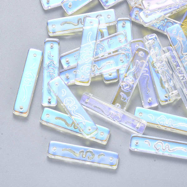 PandaHall Transparent Glass Links connectors, AB Color Plated, Rectangle, Clear AB, 30x7x3mm, Hole: 1.2mm Glass Rectangle White
PandaHall Transparent Glass Links connectors, AB Color Plated, Rectangle, Clear AB, 30x7x3mm, Hole: 1.2mm Glass Rectangle White