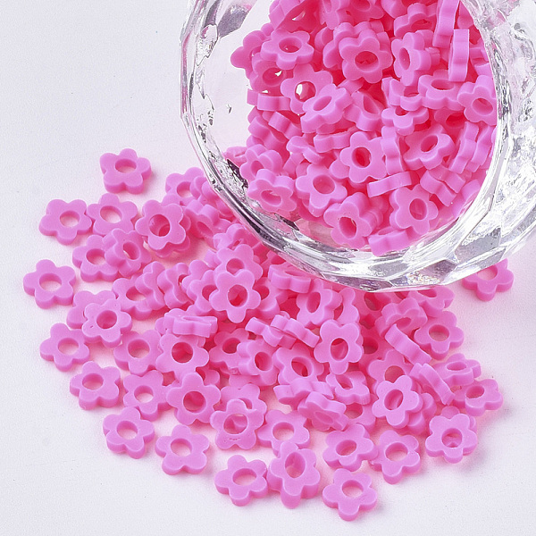 PandaHall Handmade Polymer Clay Cabochons, Flower, Hot Pink, 4~5x4~5x1.5mm, Hole: 2mm, about 27775pcs/500g Polymer Clay Flower Pink
PandaHall Handmade Polymer Clay Cabochons, Flower, Hot Pink, 4~5x4~5x1.5mm, Hole: 2mm, about 27775pcs/500g Polymer Clay Flower Pink