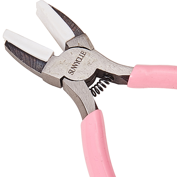PandaHall SUNNYCLUE 45# Carbon Steel Jewelry Pliers, Flat Nose Pliers, Nylon Jaw Pliers, Polishing, Pink, 13x8.95x1cm Carbon Steel Pink
PandaHall SUNNYCLUE 45# Carbon Steel Jewelry Pliers, Flat Nose Pliers, Nylon Jaw Pliers, Polishing, Pink, 13x8.95x1cm Carbon Steel Pink
