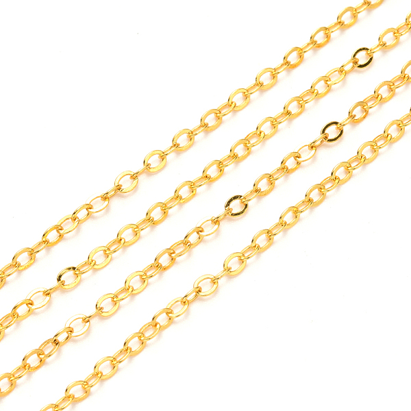 PandaHall Brass Cable Chains, Soldered, with Spool, Flat Oval, Golden, 2.2x1.9x0.3mm, Fit for 0.6x4mm Jump Rings, about 32.8 Feet(10m)/roll...
PandaHall Brass Cable Chains, Soldered, with Spool, Flat Oval, Golden, 2.2x1.9x0.3mm, Fit for 0.6x4mm Jump Rings, about 32.8 Feet(10m)/roll...