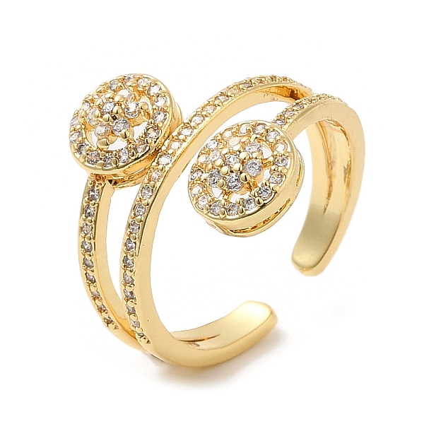 PandaHall Rack Plating Brass Flat Round Cuff Rings, Clear Cubic Zirconia Open Ring for Women, Lead Free & Cadmium Free, Real 18K Gold Plated...
PandaHall Rack Plating Brass Flat Round Cuff Rings, Clear Cubic Zirconia Open Ring for Women, Lead Free & Cadmium Free, Real 18K Gold Plated...