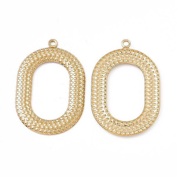 PandaHall Ion Plating(IP) 304 Stainless Steel Pendants, Oval Charm, Real 18K Gold Plated, 41.5x27.5x2mm, Hole: 2mm 304 Stainless Steel Oval
PandaHall Ion Plating(IP) 304 Stainless Steel Pendants, Oval Charm, Real 18K Gold Plated, 41.5x27.5x2mm, Hole: 2mm 304 Stainless Steel Oval