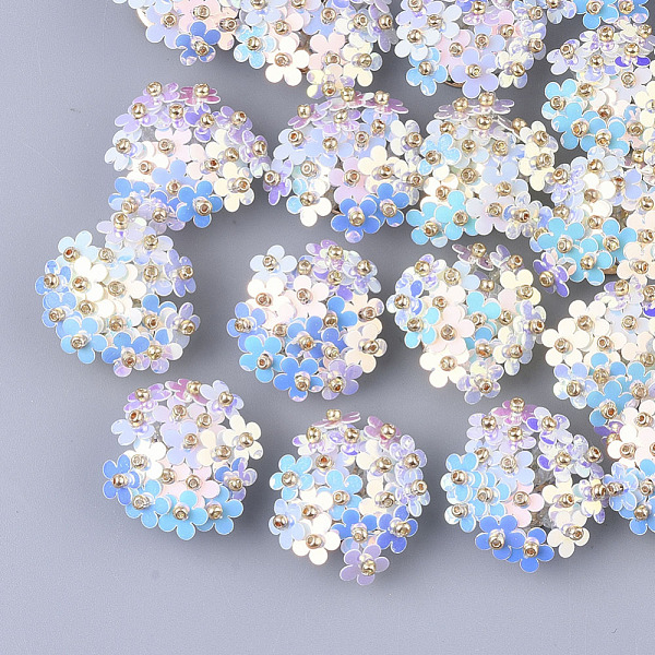 PandaHall PVC Paillette Cabochons, Cluster Beads, with Glass Seed Beads and Golden Plated Brass Perforated Disc Settings, Flower, Alice Blue...
PandaHall PVC Paillette Cabochons, Cluster Beads, with Glass Seed Beads and Golden Plated Brass Perforated Disc Settings, Flower, Alice Blue...