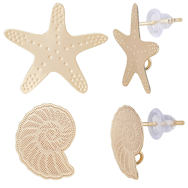 PandaHall Beebeecraft 1 Box 16Pcs Stud Earring Findings 18K Gold Plated Brass 2 Style Snail & Starfish Earring Posts with 1.8mm Hole for...
PandaHall Beebeecraft 1 Box 16Pcs Stud Earring Findings 18K Gold Plated Brass 2 Style Snail & Starfish Earring Posts with 1.8mm Hole for...