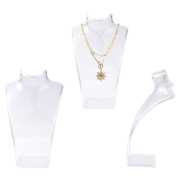 PandaHall Organic Glass Necklace & Earring Standing Bust Displays, Clear, 135x64x210mm Plastic Clear
PandaHall Organic Glass Necklace & Earring Standing Bust Displays, Clear, 135x64x210mm Plastic Clear