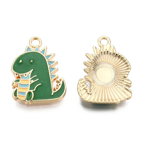 PandaHall Alloy Enamel Pendants, Cadmium Free & Lead Free, Dinosaur Shape, Light Gold, Lime Green, 20.5x15x2.5mm, Hole: 1.8mm Alloy+Enamel...
PandaHall Alloy Enamel Pendants, Cadmium Free & Lead Free, Dinosaur Shape, Light Gold, Lime Green, 20.5x15x2.5mm, Hole: 1.8mm Alloy+Enamel...
