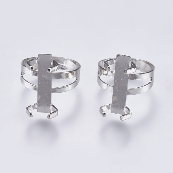 PandaHall Iron Finger Ring Prong Settings, 4 Claw Prong Ring Settings, Platinum, Tray: 20x8mm, 18mm Iron
PandaHall Iron Finger Ring Prong Settings, 4 Claw Prong Ring Settings, Platinum, Tray: 20x8mm, 18mm Iron