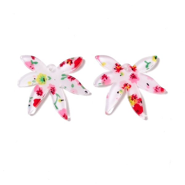 PandaHall Transparent Acrylic Pendants, Leaf with Flower Pattern, Red, 27x30x2mm, Hole: 1.6mm Acrylic Leaf Red
PandaHall Transparent Acrylic Pendants, Leaf with Flower Pattern, Red, 27x30x2mm, Hole: 1.6mm Acrylic Leaf Red