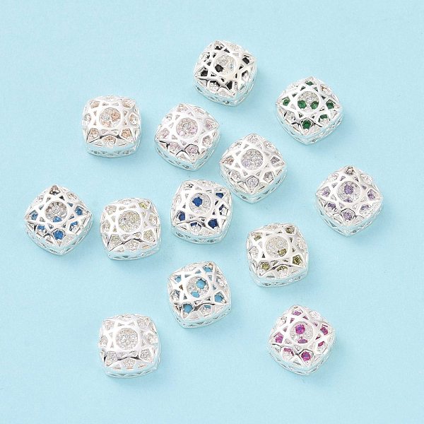PandaHall Eco-friendly Brass Cubic Zirconia Multi-Strand Links, Cadmium Free & Lead Free, Square, Silver Color Plated, Mixed Color..., Multicolor
PandaHall Eco-friendly Brass Cubic Zirconia Multi-Strand Links, Cadmium Free & Lead Free, Square, Silver Color Plated, Mixed Color..., Multicolor