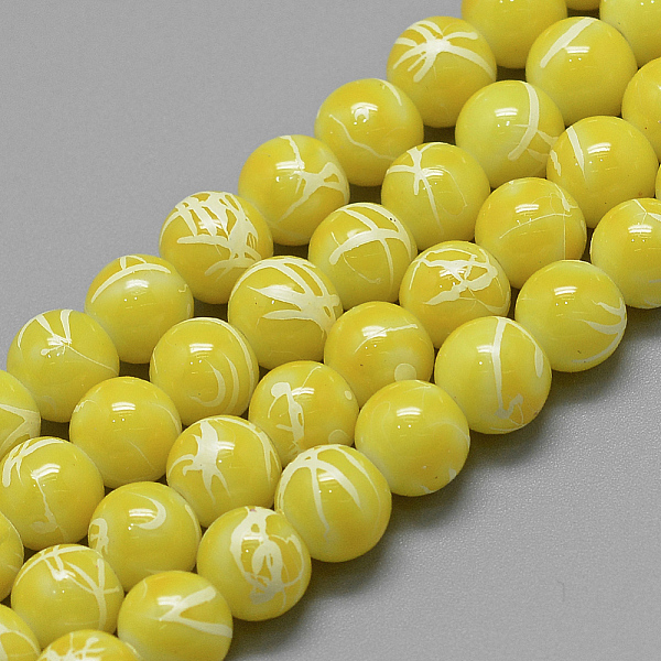 PandaHall Drawbench Glass Beads Strands, Baking Painted, Dyed, Round, Yellow, 4mm, Hole: 1mm, about 200~210pcs/strand, 31.4 inch Glass Round...
PandaHall Drawbench Glass Beads Strands, Baking Painted, Dyed, Round, Yellow, 4mm, Hole: 1mm, about 200~210pcs/strand, 31.4 inch Glass Round...