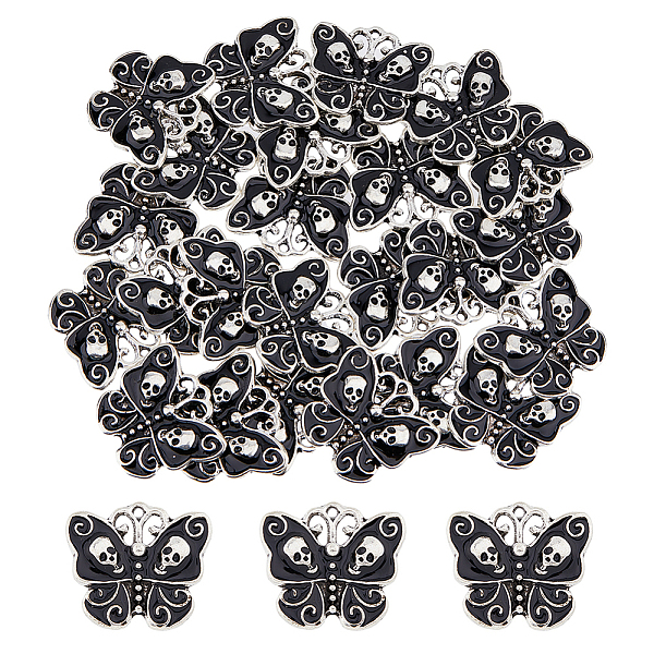 PandaHall DICOSMETIC 24Pcs Alloy Enamel Pendants, Antique Silver, Butterfly with Skull Charm, Black, 20.5x23x4mm, Hole: 1.2mm Alloy+Enamel...
PandaHall DICOSMETIC 24Pcs Alloy Enamel Pendants, Antique Silver, Butterfly with Skull Charm, Black, 20.5x23x4mm, Hole: 1.2mm Alloy+Enamel...