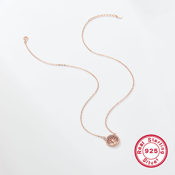 PandaHall S925 Sterling Silver Tree of Life Necklace Fashion Peace Pendant Collarbone Chain Sterling Silver
PandaHall S925 Sterling Silver Tree of Life Necklace Fashion Peace Pendant Collarbone Chain Sterling Silver