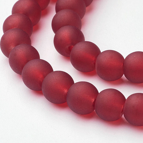 PandaHall Transparent Glass Bead Strands, Frosted, Round, Dark Red, 6mm, Hole: 1.3~1.6mm, about 140pcs/strand, 31.4 inch Glass Round Red
PandaHall Transparent Glass Bead Strands, Frosted, Round, Dark Red, 6mm, Hole: 1.3~1.6mm, about 140pcs/strand, 31.4 inch Glass Round Red