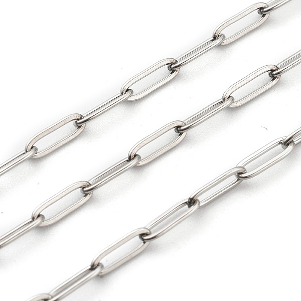 PandaHall 304 Stainless Steel Paperclip Chains, Drawn Elongated Cable Chains, Soldered, Stainless Steel Color, 9x3x0.8mm 304 Stainless Steel
PandaHall 304 Stainless Steel Paperclip Chains, Drawn Elongated Cable Chains, Soldered, Stainless Steel Color, 9x3x0.8mm 304 Stainless Steel