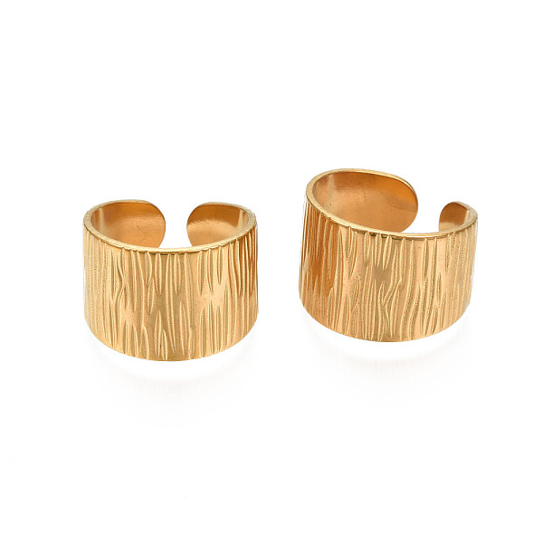 PandaHall Ion Plating(IP) 304 Stainless Steel Texture Open Cuff Ring, Chunky Wide Ring for Women, Real 18K Gold Plated, US Size 7 1/4...
PandaHall Ion Plating(IP) 304 Stainless Steel Texture Open Cuff Ring, Chunky Wide Ring for Women, Real 18K Gold Plated, US Size 7 1/4...